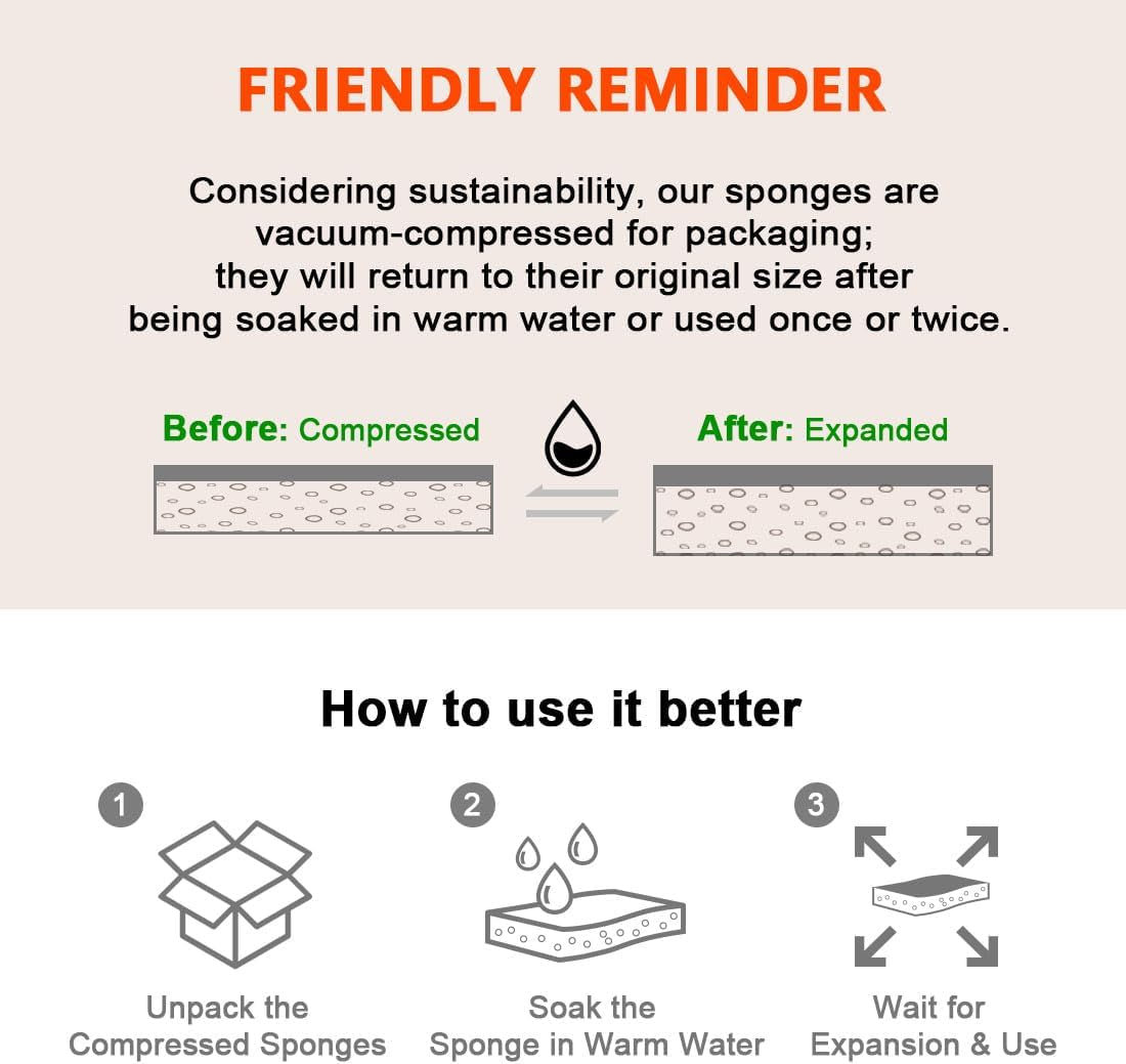 Non Scratch Scrub Sponge, 24Count, Sponges for Dishes, Sponges Kitchen, Cleaning Sponge, Cleans Fast without Scratching, Stands up to Stuck-On Grime, Cleaning Power for Everyday Jobs