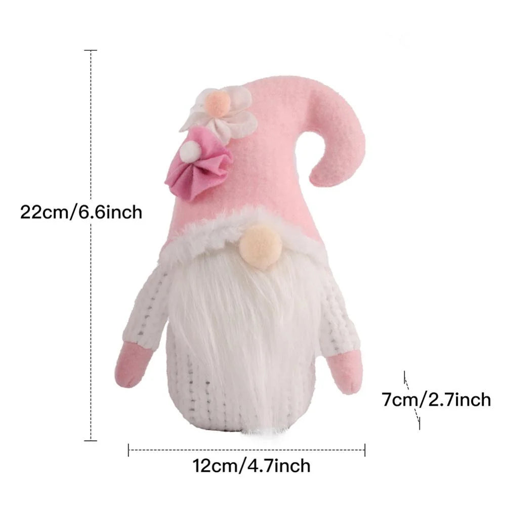 2Pcs Valentines Plush Decorations - Valentines Day Mr & Mrs Handmade Swedish Tomte Decor - Valentines Home Table Elf Decor Ornaments Gift